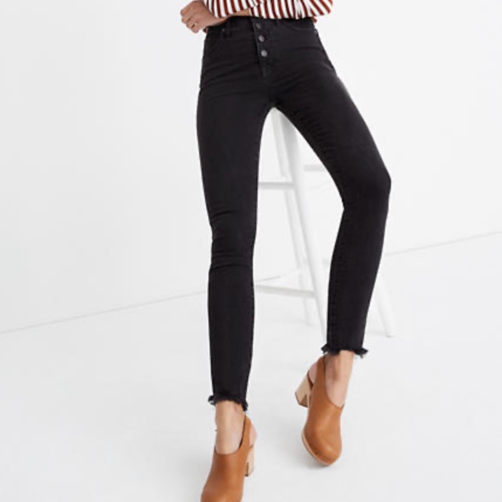 Madewell Button Fly Skinny 9” High Rise Jeans 27